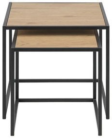 Sada odkladacích stolíkov Akello, imitácia divoký dub
