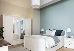 PROXIMA.store - Rustikálny nočný stolík - BELLUNO ELEGANTE FARBA: biela - orech