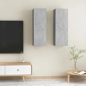 TV skrinky 2 ks betónové sivé 30,5x30x90 cm drevotrieska