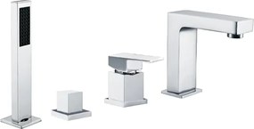 Mexen CUBE - vaňová batéria 4-otvorová, chrómová, 72932-00