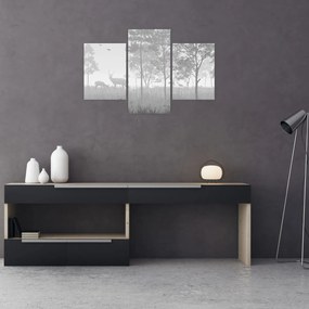 Obraz - Lúka s jeleňami (90x60 cm)