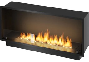InFire - Vstavaný BIO krb 49,4x124,4 cm 6kW čierna