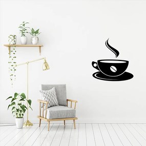 Veselá Stena Samolepka na stenu na stenu Pražená káva Farba: černá