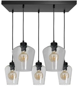 Luster na lanku SANTIAGO 5xE27/60W/230V číra