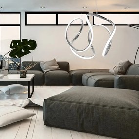 Elegantné moderné LED stropné svietidlo s diaľkovým ovládaním čierna