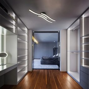 LED stropné svietidlo 3xLED/6W/230V 2700K čierne