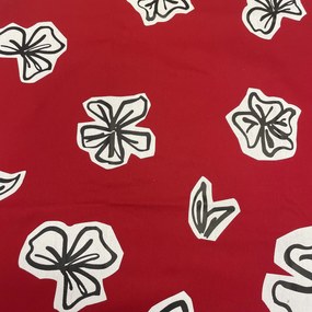 Kuchynská zástera bavlnená flower červená TiaHome