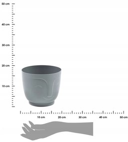 Kvetináč ZOE 16 cm sivý
