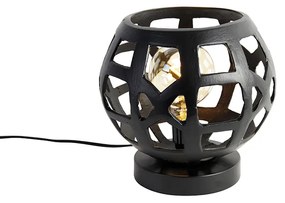 Priemyselná stolná lampa čierna - Bobby