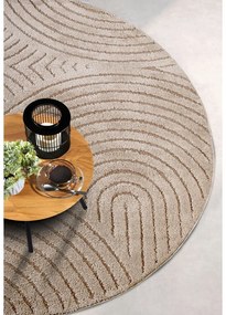 Taupe okrúhly koberec ø 200 cm Panglao New York Taupe – Elle Decoration