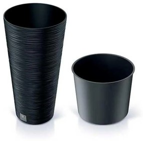 Kvetináč UH o250 mm FURU SLIM antracit výška 480 mm s vložkou KLC