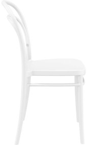 MARIE záhradná stolička bez podrúčok white
