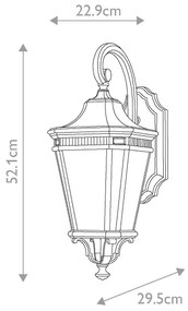 Feiss - Vonkajšie nástenné svietidlo COTSWOLD LANE 2xE14/60W/230V IP44 čierna