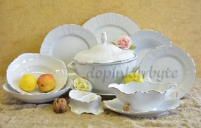 Thun obedová súprava Bernadotte platinová linka 26-dielná