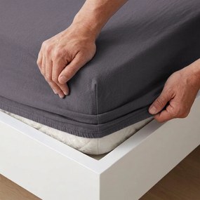 4Home jersey prestieradlo MAKO antracit, 90–100 x 200 cm, 90–100 x 200 cm