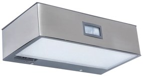 LUTEC Vonkajšie LED nástenné solárne osvetlenie s čidlom BRICK, 2W, denná biela, IP44