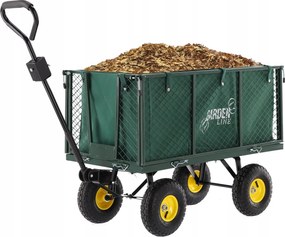 Garden Line XL DVOJFUNKČNÝ ZÁHRADNÝ VOZÍK – ZELENÝ S PLACHTOU