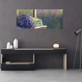 Obraz - Levanduľové zväzky (120x50 cm)