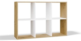 Regál Malax 2x3 110 cm dub Artisan/bílý