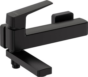 Deante Blur, nástenná vaňová batéria s otočným výtokom, 150 mm, čierna matná, DEA-BQL_N12M