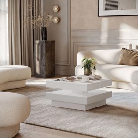 KONFERENČNÝ STOLÍK ESME S OTOČNOU PRACOVNOU DOSKOU BIELY