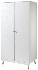 Biela detská šatníková skriňa z borovicového dreva Vipack Billy