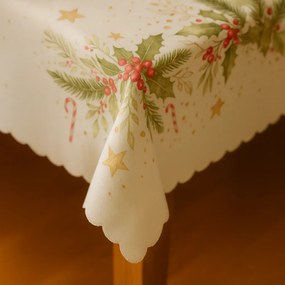 Vianočný obrus WINTER TABLE 140x220 cm, biely
