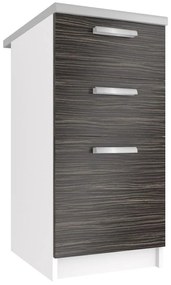 Kuchynská skrinka Belini spodná so zásuvkami 40 cm eben kráľovský  s pracovnou doskou  TOR SDSZ40/1/WT/HK/0/T