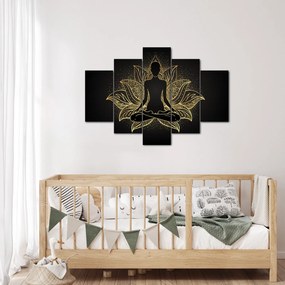Obraz siluety v lotusovom kvete (150x105 cm)