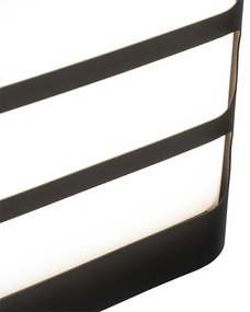Moderná nástenná lampa čierna vrátane LED IP44 - Gaev