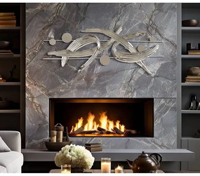 Kovová nástenná dekorácia 121x52 cm Mondrian – Mauro Ferretti