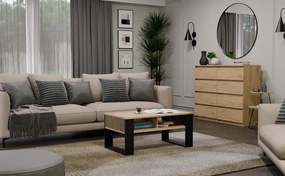 Konferenční stolek LAWA Modern 2P Slim dub artisan/černý