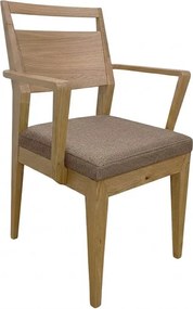 Moderná jedálenská stolička EV s pod-rúčkami a textilným sedákom, 57x55x90 cm Urban 02