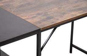 Písací stôl Ocala - v75 x 120 x 65 cm - Hnedá