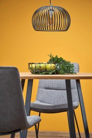 AKCIA Čierny jedálenský stôl s dubovou doskou NOCTURNE 120x120 II. akosť