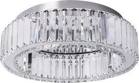 Toolight Toolight, krištáľové stropné svietidlo 40cm, 24W, 4000K, 1120lm, APP1742-C, chrómová, OSW-09306