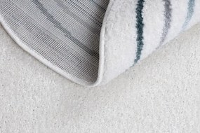 Koberec FUSION Shape  5707 biely / tmavozelený