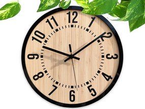 Bambusové nástěnné hodiny Bruno 30 cm hnědé/černé