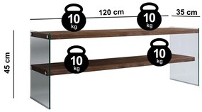 Dizajnový TV stolík Dalida 120 cm vzor orech