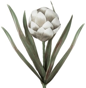 Dekoračný kvet 60 cm, kvet 10cm,priemer kvetu 12 cm biela