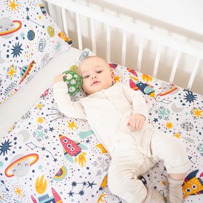 4Home Detské bavlnené obliečky do postieľky Cosmic Adventure, 100 x 135 cm, 40 x 60 cm