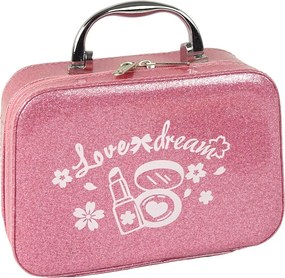 LEAN Toys Súprava na maľovanie nechtov v puzdre s ružovými trblietkami