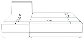 Rohová sedacia súprava Stellar L (tmavosivá + béžová) (L). Vlastná spoľahlivá doprava až k Vám domov. 1062284