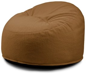 Hnedý detský sedací vak z textílie buklé Om 85 – SLOWDOWN