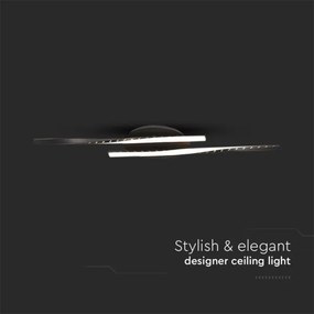 LED Stropné svietidlo LED/12W/230V 3000K 94,5 cm čierna