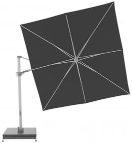 Knirps KNIRPS 320 x 320 cm - luxusný výkyvný záhradný slnečník s bočnou tyčou : Farba slnečníka - Tmavě šedá