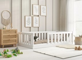 Detská posteľ BELLA SIMA 160x80 Montessori z masívu – biela