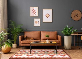 PLASTOVÝ KVETINÁČ STRIPPED ECO SADA 2KS 42X25 CM+ 51X30 CM BÉŽOVÁ