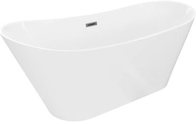 Mexen Dora, voľne stojaca vaňa 170 x 75 cm, biela, grafitový prepad, 52071707500-95