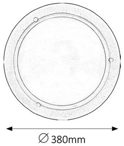 Rabalux UFON prisadené svietidlo max. 2x60W | E27 | IP20 - tmavé drevo